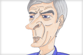 Arsene Wenger - Caricature for a non-profit football tournament.