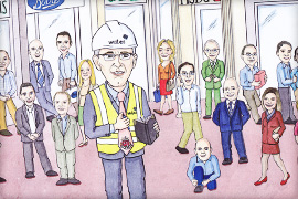 Group Caricature - Company commissioned group scene.