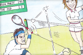 Tennis Caricature - Personal caricature featuring Roger Federer.