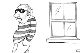 Burglar Deterrent - Cartoon for CCTV Company.